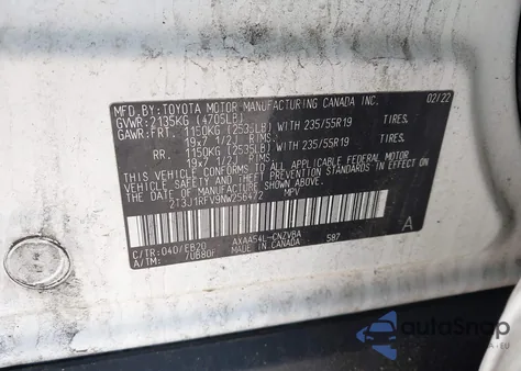 2022 Toyota Rav4 Adventure from USA, damaged, VIN 2T3J1RFV9NW256472